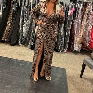 JOVANI PROM style 3171 foil leopard NEW size 6